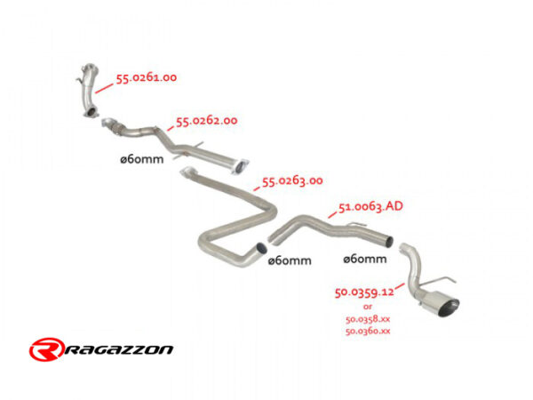 Catalizzatore sportivo Opel Astra J Gruppo N – Ragazzon 55.0262.00 – foto 3