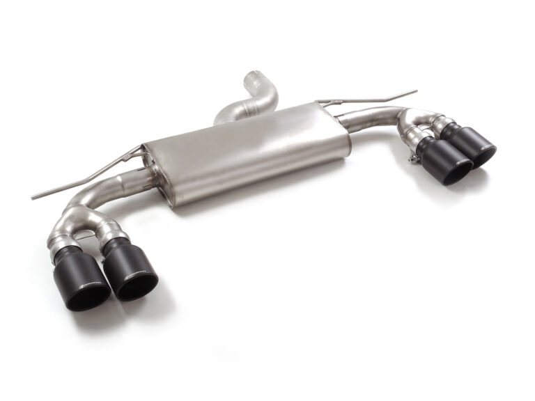 Posteriore inox sdoppiato con terminali rotondi 4 / 102 mm Sport Line Black Linea maggiorata diametro 76 mm per Audi A3 (typ 8Y - Ragazzon 50.1258.64B