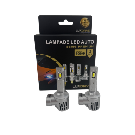 Kit Lampade LED H27W/1 LUXDRIVE 6000K Luce Bianca 60W 4000 Lumen