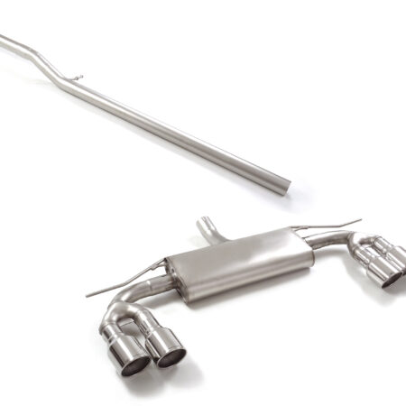 Tubo centrale Gr.N senza silenziatore inox + Posteriore inox sdoppiato con terminali rotondi 4 / 102 mm Sport Line sfalsati Linea maggiorata diametro 60 mm per Cupra Formentor - Ragazzon 50.1270.64