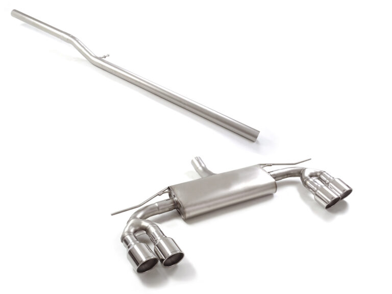 Tubo centrale Gr.N senza silenziatore inox + Posteriore inox sdoppiato con terminali rotondi 4 / 102 mm Sport Line sfalsati Linea maggiorata diametro 60 mm per Cupra Formentor - Ragazzon 50.1270.64