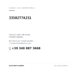 Kompatible OE-Nummern Rückleuchten Rechts Honda Hr-V 2018+ (33502T7AJ31). Kundenservice WhatsApp +39 340 887 3668