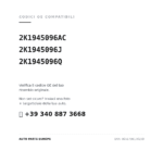 Kompatible OE-Nummern Rückleuchten Rechts Volkswagen Caddy 2015-2019 – 2 Türen Dunkler Untergrund (2K1945096AC, 2K1945096J, 2K1945096Q). Kundenservice WhatsApp +39 340 887 3668