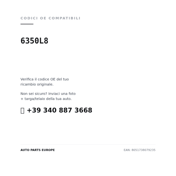 Kompatible OE-Nummern Rückleuchten Links Citroen Saxo 1999+ (6350L8). Kundenservice WhatsApp +39 340 887 3668