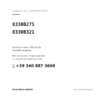 Kompatible OE-Nummern Rückleuchten Links Mistubishi Asx 2019+ (8330B275, 8330B321). Kundenservice WhatsApp +39 340 887 3668