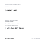 Kompatible OE-Nummern Rückleuchten Links Volkswagen Golf Vii 2017+ (5G0945105C). Kundenservice WhatsApp +39 340 887 3668