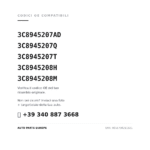Kompatible OE-Nummern Rückleuchten Links Volkswagen Passat Cc 2012+ (3C8945207AD, 3C8945207Q, 3C8945207T, 3C8945208H, 3C8945208M). Kundenservice WhatsApp +39 340 887 3668