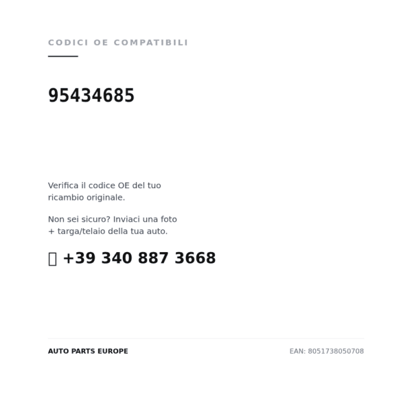 Kompatible OE-Nummern Rückleuchten Rechts Opel Mokka X 2016+ (95434685). Kundenservice WhatsApp +39 340 887 3668