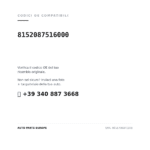 Kompatible OE-Nummern Begrenzungslicht Rechts Piaggio Porter Orange – Stoßstangen-Modell (8152087516000). Kundenservice WhatsApp +39 340 887 3668
