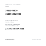 Kompatible OE-Nummern Rückleuchten Rechts Suzuki Swift 1990-1995 – Weiß (3611560B20, 3611560B20000). Kundenservice WhatsApp +39 340 887 3668