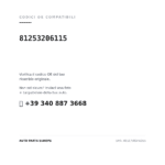 Kompatible OE-Nummern Rückleuchten Man Tg-A 2000+ – Version 1 (81253206115). Kundenservice WhatsApp +39 340 887 3668