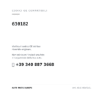Kompatible OE-Nummern Begrenzungslicht Links Peugeot 309 1985+ – Weiß (630182). Kundenservice WhatsApp +39 340 887 3668