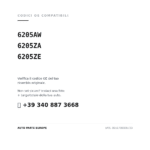 Kompatible OE-Nummern Scheinwerfer Rechts Citroen Berlingo 2003-2012 (6205AW, 6205ZA, 6205ZE). Kundenservice WhatsApp +39 340 887 3668