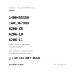 Codici OE compatibili Faro Anteriore Destro FIAT Scudo 07 - Citroen Jumpy 2007+ (1400455380, 1401367980, 6206-C5, 6206-L0, 6206-L1). Assistenza WhatsApp +39 340 887 3668