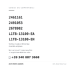 Codici OE compatibili Faro Anteriore Destro Ford Puma 2019+ (2461161, 2491053, 2678982, L1TB-13100-EA, L1TB-13100-EH). Assistenza WhatsApp +39 340 887 3668