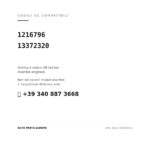 Codici OE compatibili Faro Anteriore Destro Opel Meriva B 2014+ (1216796, 13372320). Assistenza WhatsApp +39 340 887 3668