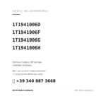 Codici OE compatibili Faro Anteriore Destro Volkswagen Caddy - Touran 2010+ – Doppia Parabola Con Motore (1T1941006D, 1T1941006F, 1T1941006G, 1T1941006H). Assistenza WhatsApp +39 340 887 3668