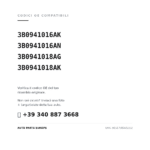 Kompatible OE-Nummern Scheinwerfer Rechts Volkswagen Passat 2001-2004 (3B0941016AK, 3B0941016AN, 3B0941018AG, 3B0941018AK). Kundenservice WhatsApp +39 340 887 3668