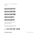 Kompatible OE-Nummern Scheinwerfer Rechts Volkswagen Polo 2001-2004 – Mit Elektromotor (6Q1941007AF, 6Q1941007BA, 6Q1941007BB, 6Q1941007L, 6Q1941007M). Kundenservice WhatsApp +39 340 887 3668