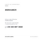 Kompatible OE-Nummern Scheinwerfer Links Audi A4 2007-2011 – Mit Elektromotorantrieb (8K09410029). Kundenservice WhatsApp +39 340 887 3668