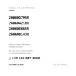 Kompatible OE-Nummern Scheinwerfer Links Dacia Sandero 2017-2020 (260603795R, 260604218R, 260605665R, 260608143R). Kundenservice WhatsApp +39 340 887 3668
