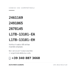 Codici OE compatibili Faro Anteriore Sinistro Ford Puma 2019+ (2461169, 2491065, 2678145, L1TB-13101-EA, L1TB-13101-EH). Assistenza WhatsApp +39 340 887 3668