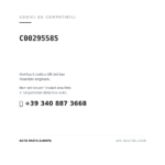 Codici OE compatibili Faro Anteriore Sinistro Maxus Deliver 9 2021+ – Full Led (C00295585). Assistenza WhatsApp +39 340 887 3668