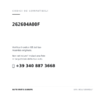 Kompatible OE-Nummern Scheinwerfer Links Nissan Pixo 2009+ (262604A00F). Kundenservice WhatsApp +39 340 887 3668
