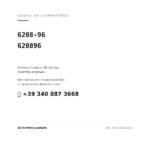 Kompatible OE-Nummern Scheinwerfer Links Peugeot 207 – Mit Nebelscheinwerfer Chrom-Parabolspiegel (6208-96, 620896). Kundenservice WhatsApp +39 340 887 3668