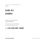 Kompatible OE-Nummern Scheinwerfer Links Peugeot Partner 2008-2012 (6208-K4, 6208K4). Kundenservice WhatsApp +39 340 887 3668