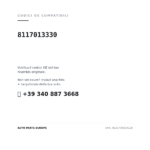 Kompatible OE-Nummern Scheinwerfer Links Toyota Corolla 2004-2018 – Ichikoh (8117013330). Kundenservice WhatsApp +39 340 887 3668