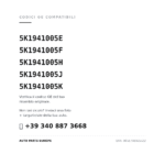 Codici OE compatibili Faro Anteriore Sinistro Volkswagen Golf Vi 2008+ (5K1941005E, 5K1941005F, 5K1941005H, 5K1941005J, 5K1941005K). Assistenza WhatsApp +39 340 887 3668