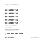 Codici OE compatibili Faro Anteriore Sinistro Volkswagen Polo 2005-2008 - Parabola Cromata (6Q1941007AJ, 6Q1941007AK, 6Q1941007AN, 6Q1941007AQ, 6Q1941007AR). Assistenza WhatsApp +39 340 887 3668