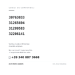 Codici OE compatibili Faro Anteriore Sinistro Volvo S40 2007+ – / V50 Con Motore Parabola Cromata (30763033, 31265694, 31299583, 32206141). Assistenza WhatsApp +39 340 887 3668