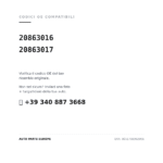 Codici OE compatibili Fendinebbia Destro Opel Zafira Tourer 2011+ (20863016, 20863017). Assistenza WhatsApp +39 340 887 3668