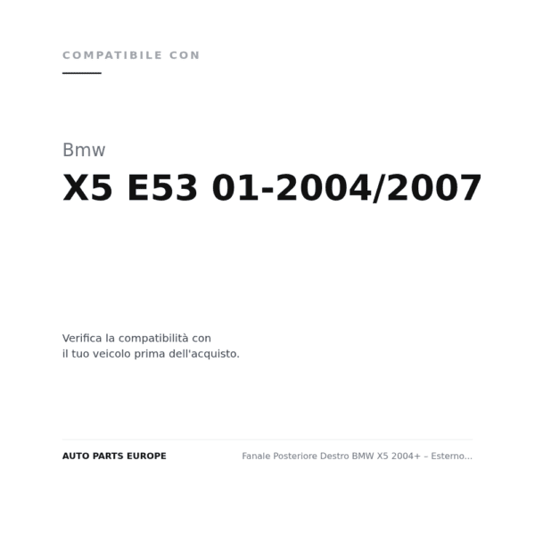 Rückleuchten Rechts BMW X5 2004+ – Außenseite Weiß-Rot compatibilità veicoli (Bmw X5 E53 01-2004/2007)