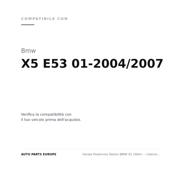 Rückleuchten Rechts BMW X5 2004+ – Innen Weiß-Rot compatibilità veicoli (Bmw X5 E53 01-2004/2007)