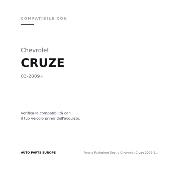 Rückleuchten Rechts Chevrolet Cruze 2009-2010 – Innen compatibilità veicoli (Chevrolet CRUZE (2009+))