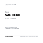 Fanale Posteriore Destro Dacia Sandero 2017-2020 compatibilità veicoli (Dacia SANDERO (2017-2020))