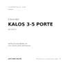 Fanale Posteriore Destro Daewoo Kalos – 5P. compatibilità veicoli (Chevrolet KALOS 3-5 PORTE (2002+))