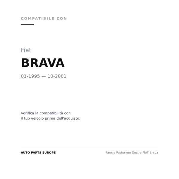 Fanale Posteriore Destro FIAT Brava compatibilità veicoli (Fiat BRAVA (1995-2001))