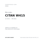 Fanale Posteriore Destro Mercedes Citan W415 2012+ – 1 Porta compatibilità veicoli (Mercedes CITAN W415 (2012-2021))