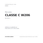 Fanale Posteriore Destro Mercedes Classe C W206 2021+ – Berlina A Led compatibilità veicoli (Mercedes CLASSE C W206 (2021+))