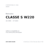 Fanale Posteriore Destro Mercedes Classe "S" 98' compatibilità veicoli (Mercedes CLASSE S W220 (1998-2002))