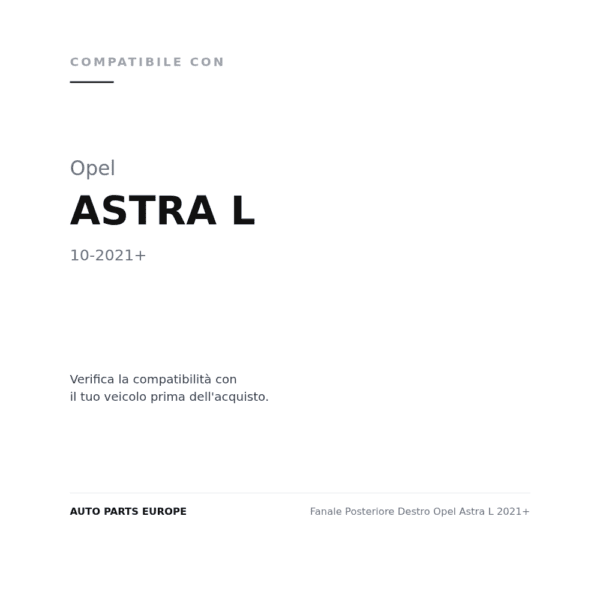 Rückleuchten Rechts Opel Astra L 2021+ compatibilità veicoli (Opel ASTRA L (2021+))