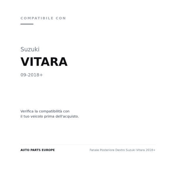 Rückleuchten Rechts Suzuki Vitara 2018+ compatibilità veicoli (Suzuki VITARA (2018+))