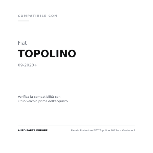 Rückleuchten FIAT Topolino 2023+ – Version 2 compatibilità veicoli (Fiat TOPOLINO (2023+))