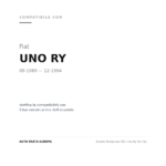 Fanale Posteriore FIAT Uno Ry Dx=Sx compatibilità veicoli (Fiat UNO RY (1989-1994))