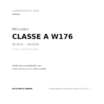 Luce Targa Mercedes Classe A W176 18' - W177 23' - Classe B W247 19' - C W206 2021+ compatibilità veicoli (Mercedes CLASSE A W176 (2015-2018) · Mercedes CLASSE A W176 (2012-2015) · Mercedes CLASSE A W177 (2018+) · Mercedes CLASSE A W177 4 PORTE (2019+) · Mercedes CLASSE B W247 (2019-2022))
