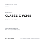 Fanale Posteriore Mercedes Classe C W205 2018+ - Berlina – Versione 1 compatibilità veicoli (Mercedes CLASSE C W205 (2018-2021))